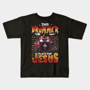 This Drummer Player For Jesus Kids T-Shirt